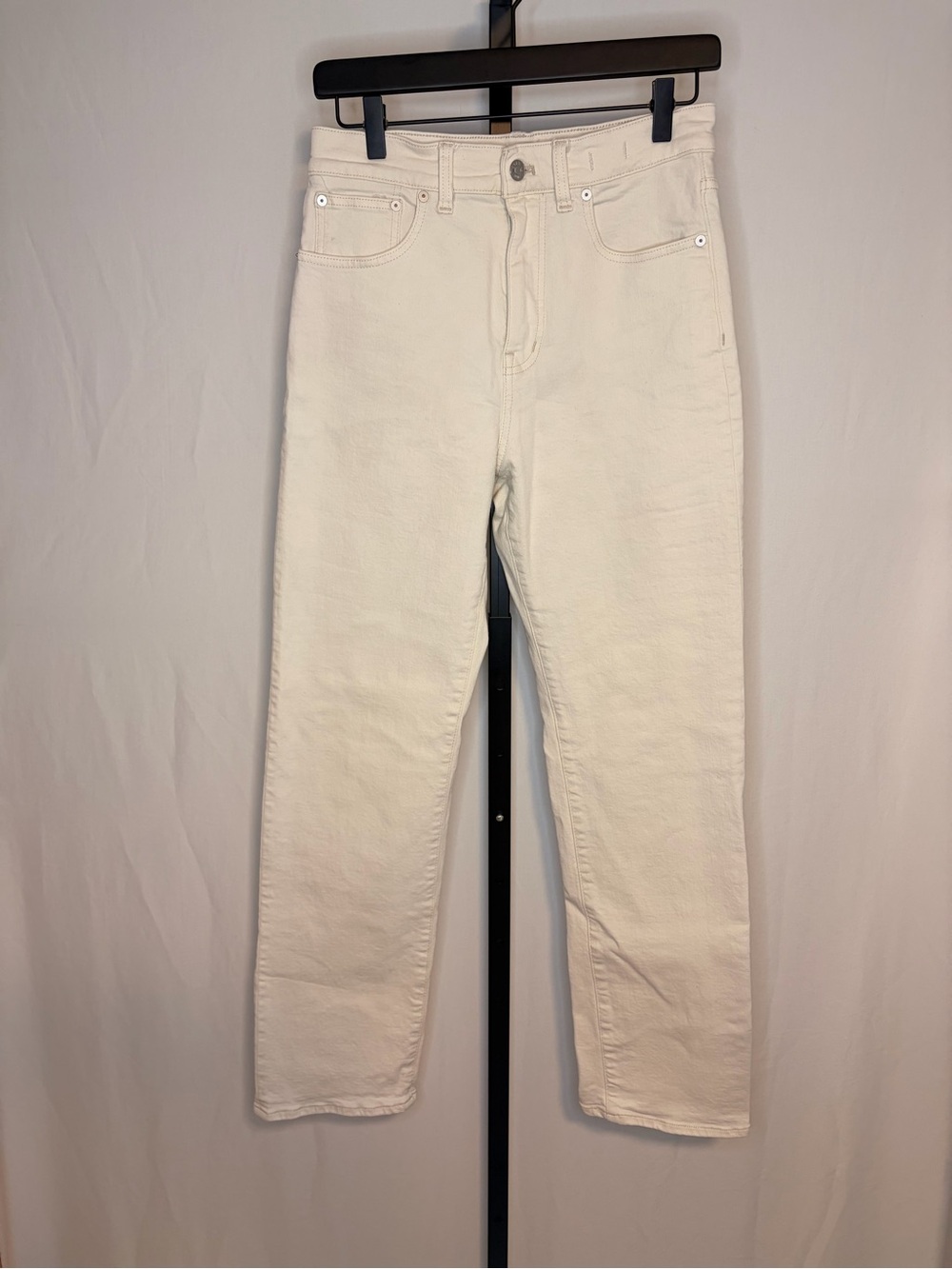 Madewell Women's Cream 90s Straight-Leg Jeans